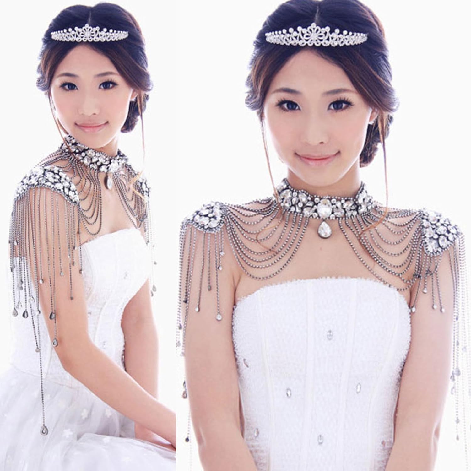 Crystal Tassels Arm Chain Women Body Jewelry Multilayer Shoulder Body Jewelry Shoulder Chain Necklace for Any Occasion - Image 7