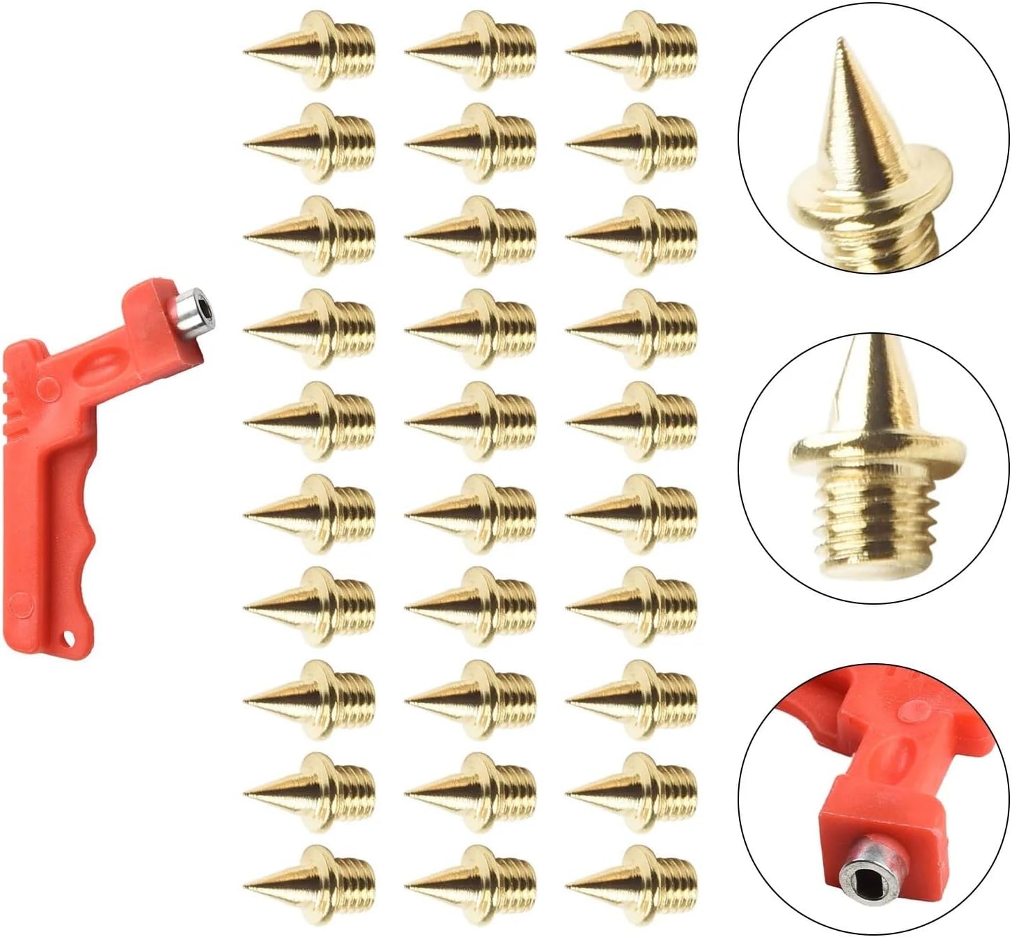200/400pcs 1/4Inch Track Spikes Steel for Shoe Replacements Field Needle Accessories