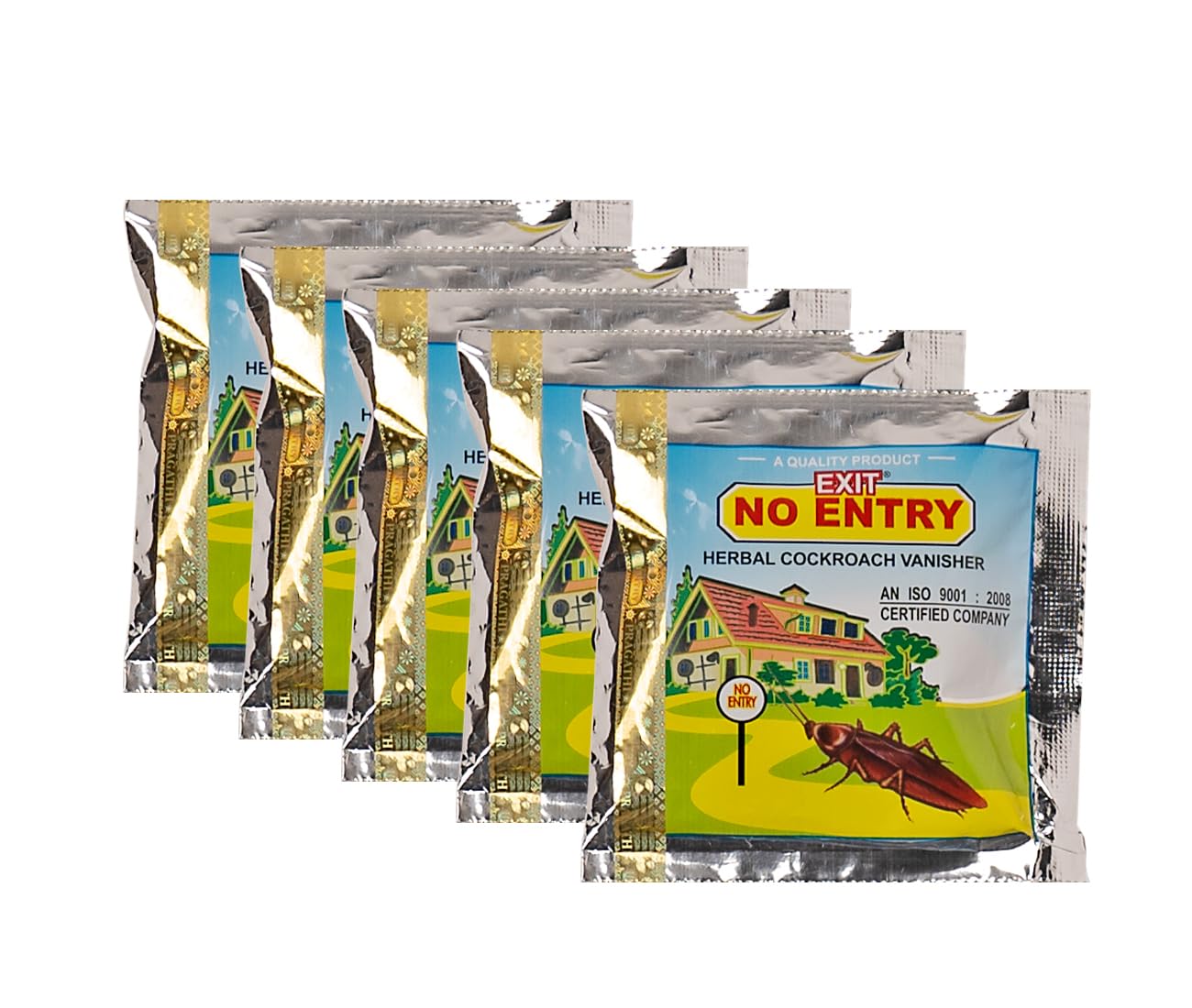 Herbal Cockroach Vanisher Dough, 250 Gram (Pack Of 5, 50 Gram Each) | Odourless | Eco-Friendly | Cockroach Repellant | Pet Safe