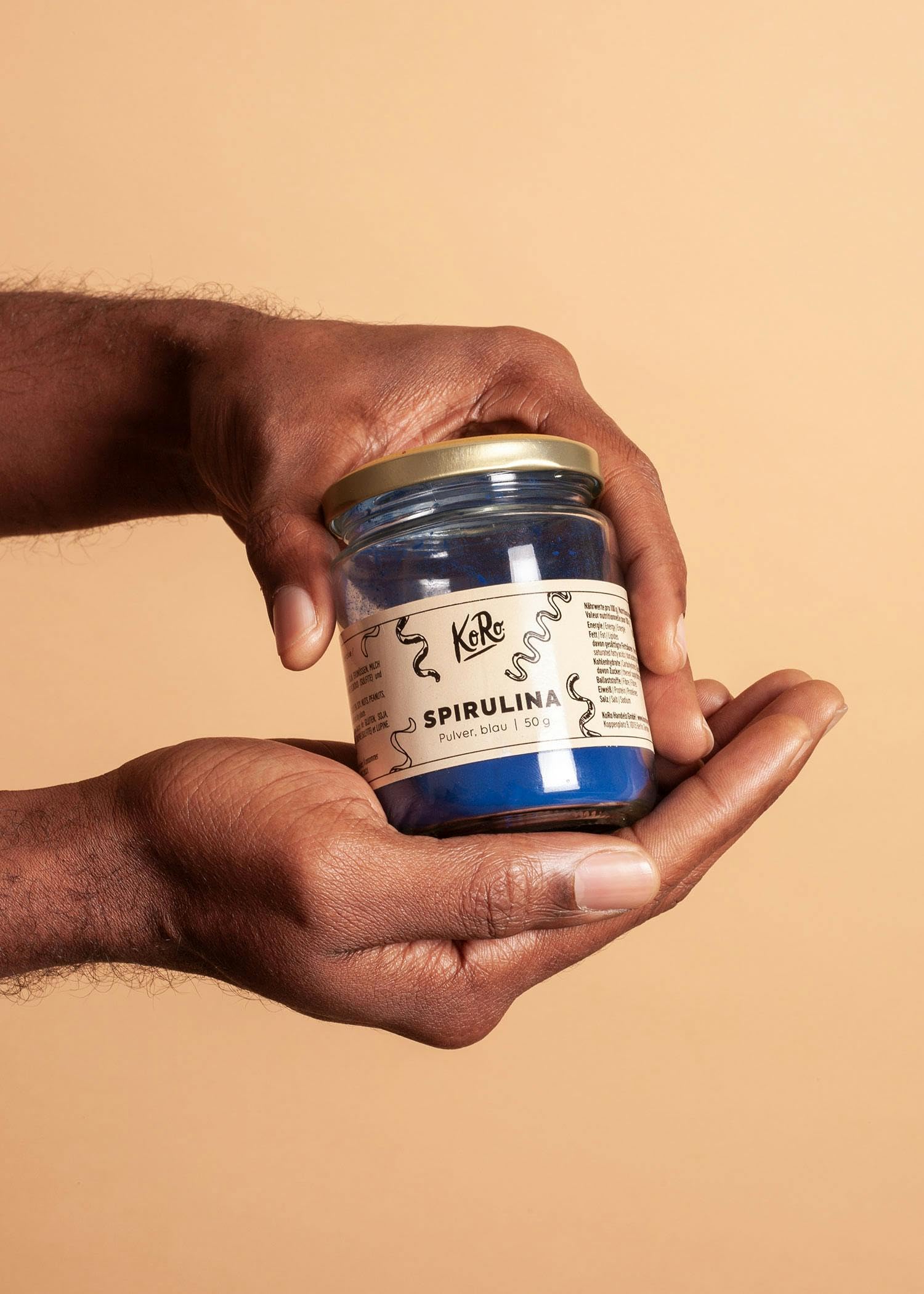 KoRo - Spirulina Pulver blau 50 g - Pulver aus der Süßwasser-Mikroalge Spirulina - Zum Färben von Smoothies oder Bowls
