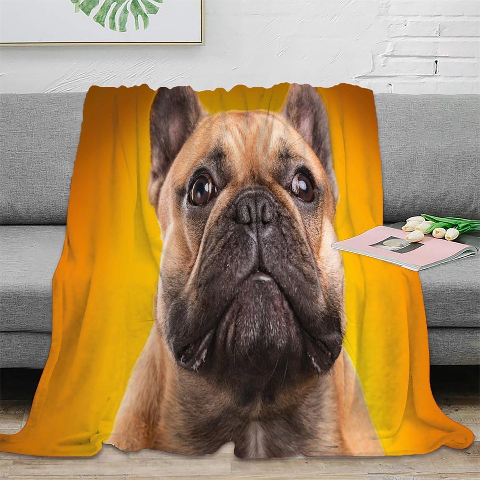Couverture Bouledogue Français 60x80inch cadeau idéal familles