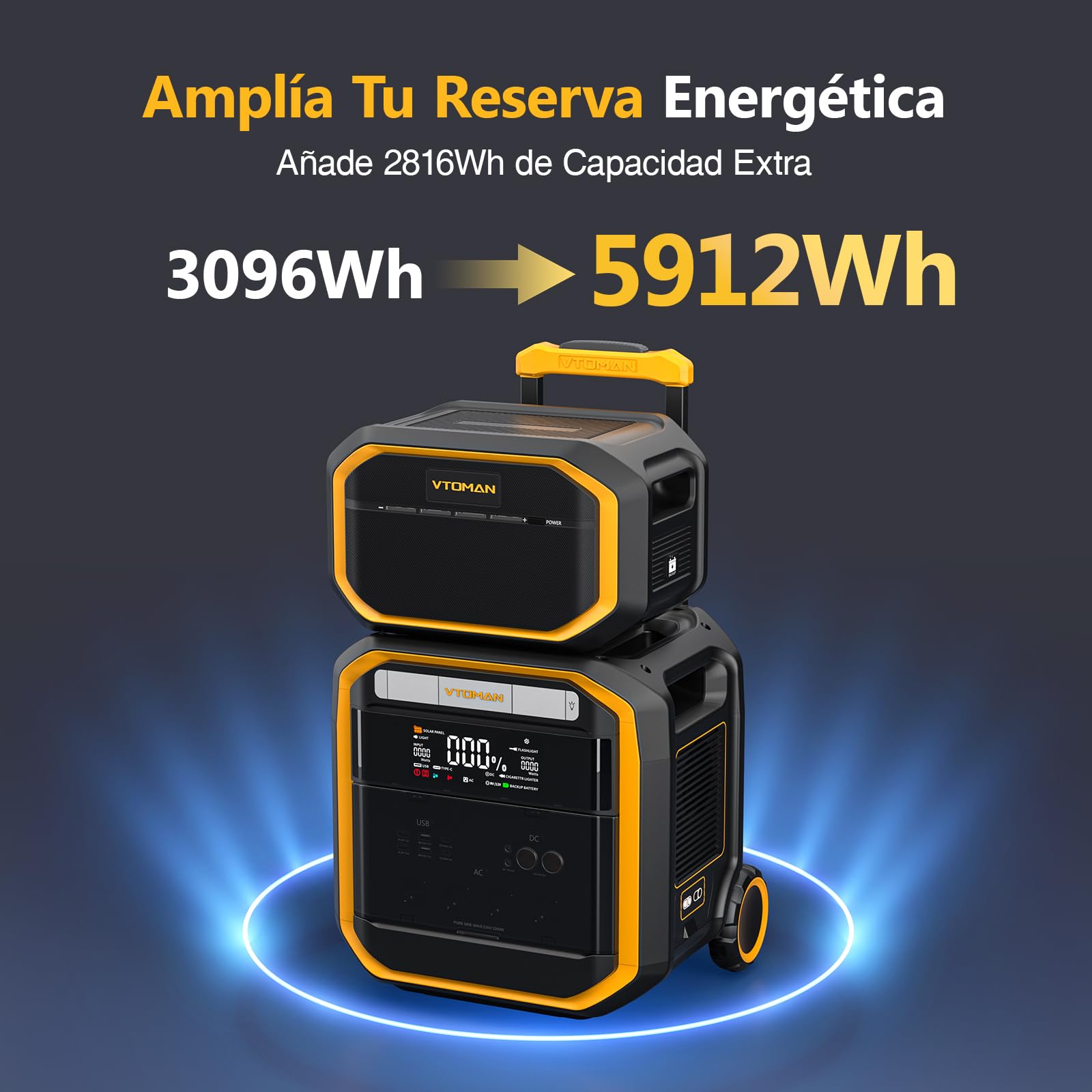 VTOMAN FlashSpeed Pro 3600 Batería Adicional 2816Wh para FlashSpeed Pro3600