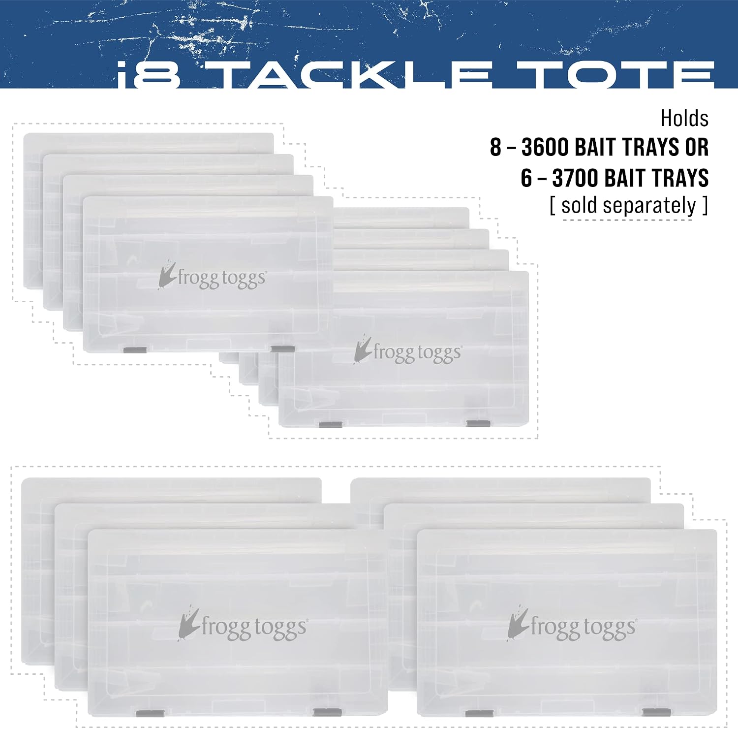FROGG TOGGS Fishing Tray Tote, Secures Organizes and Protects Tackle Trays | Comfortable carry straps, 50/50 ripstop material, durable construction, reliable performance