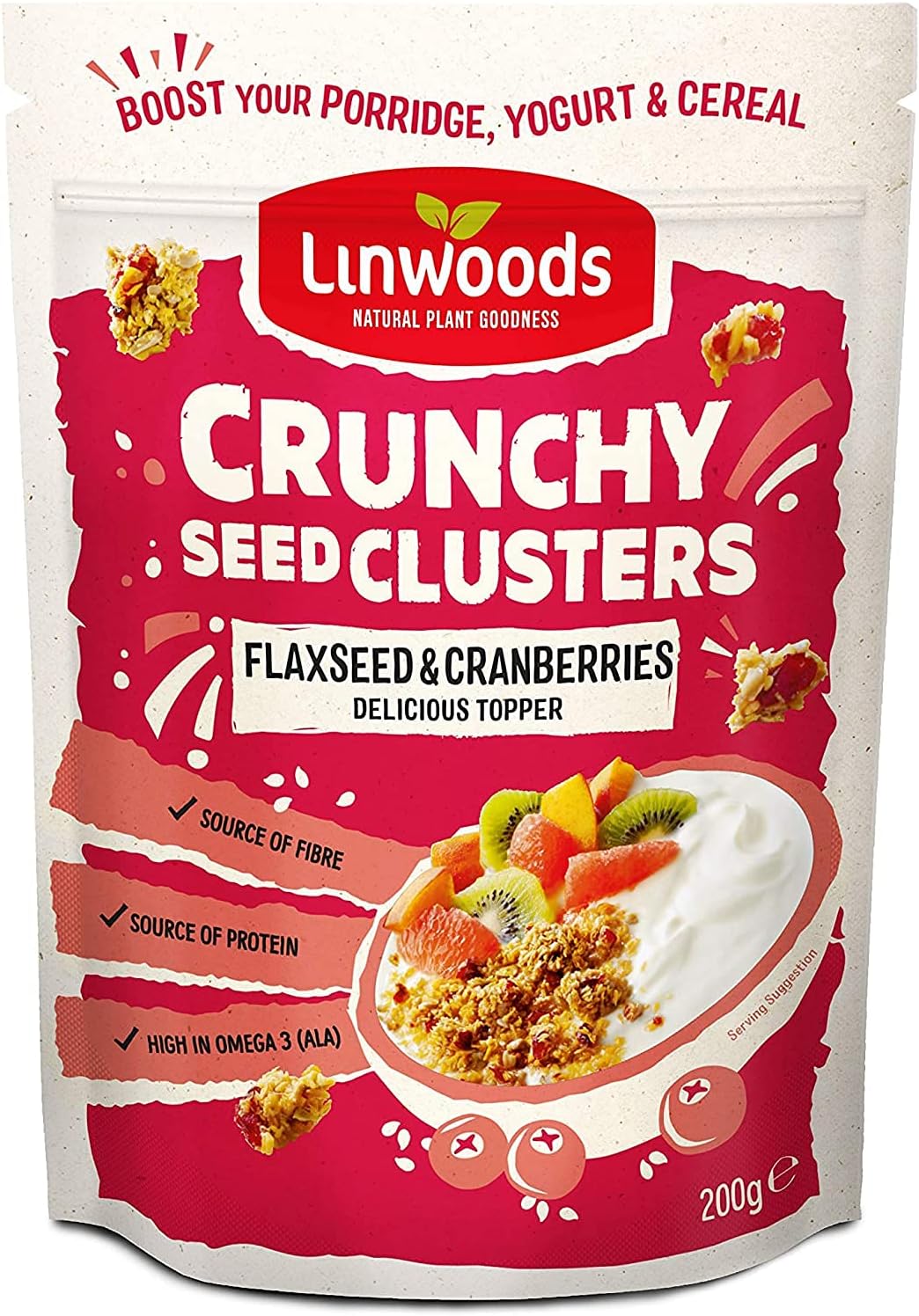 Linwoods Crunchy Seed Clusters Flax/Cran [200g] Amazon.co.uk Grocery