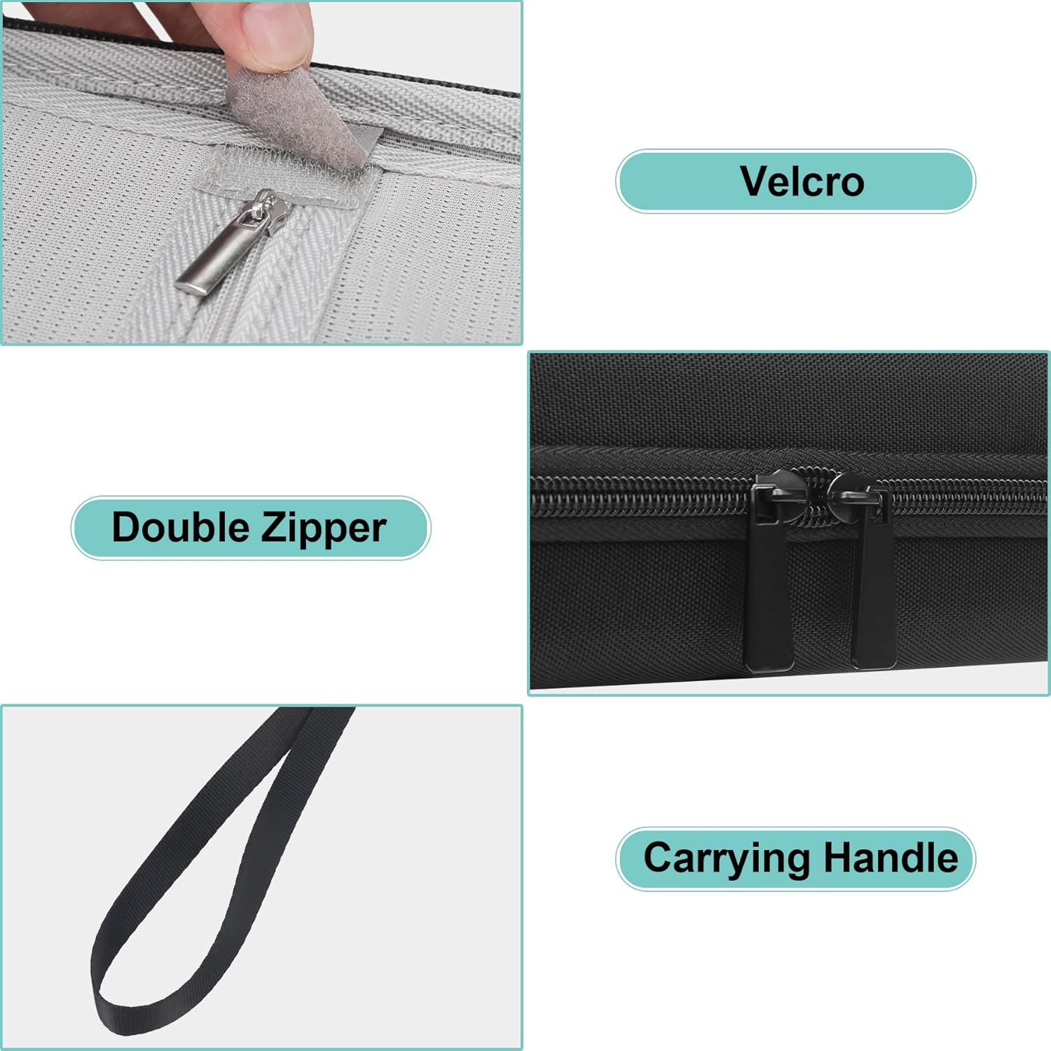 Elonbo Hard Travel Cords Organizer Universal Small Electronic Accessories Carrying Case for Chargers Cables MacBook Adapter Magic Mouse Apple Pencil Flash Disk Tech Portable Storage Bag, Black+Grey : Clothing, Shoes & Jewelry