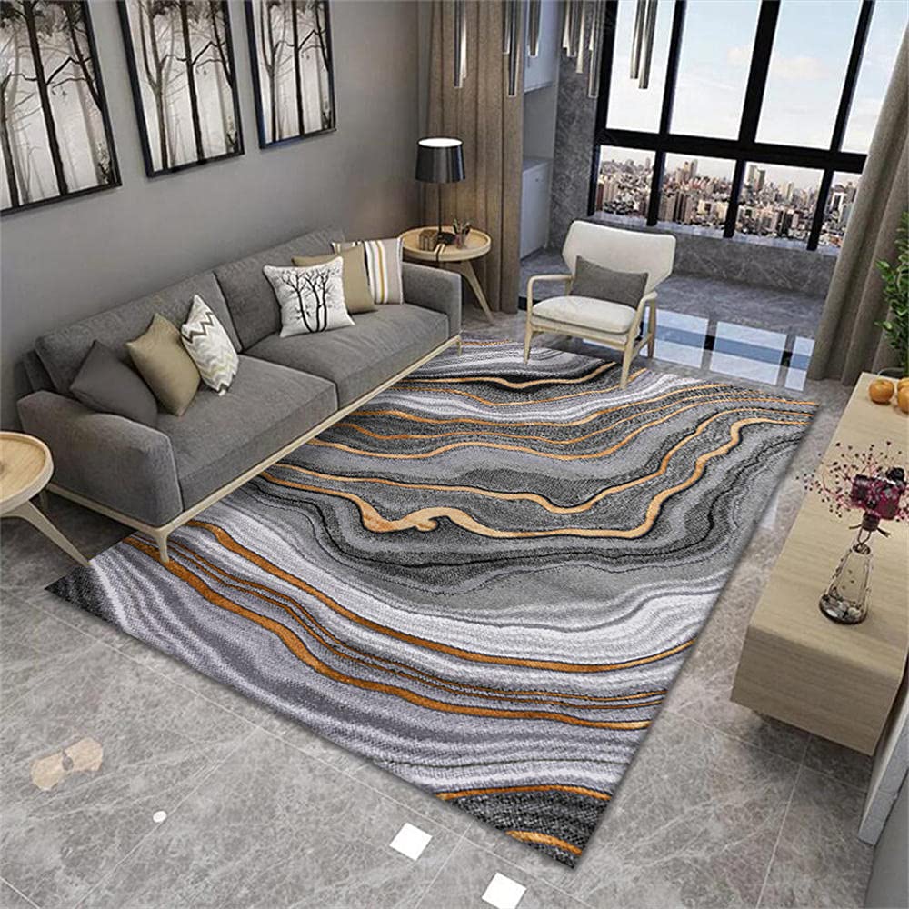 Tapis extérieur bleu et doré sublimez votre terrasse avec ce grand motif