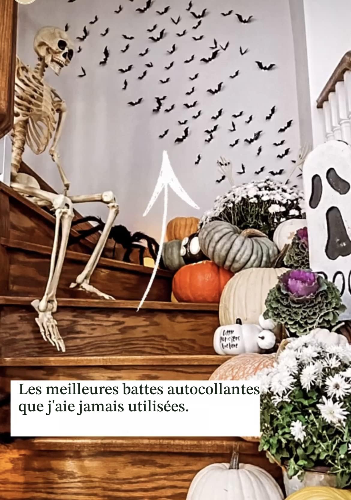 Lot De 32 Stickers Muraux En 3D Pour Halloween Motif Chauve-Souris En 4