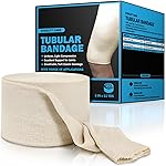 EVERLIT Elasticated Tubular Support Bandage | Stockinette Tubing for Large Arm, Knees, Legs | Light to Moderate Compression Bandage Roll For Tissue Support (Size G+ | 5 x 11 yd)