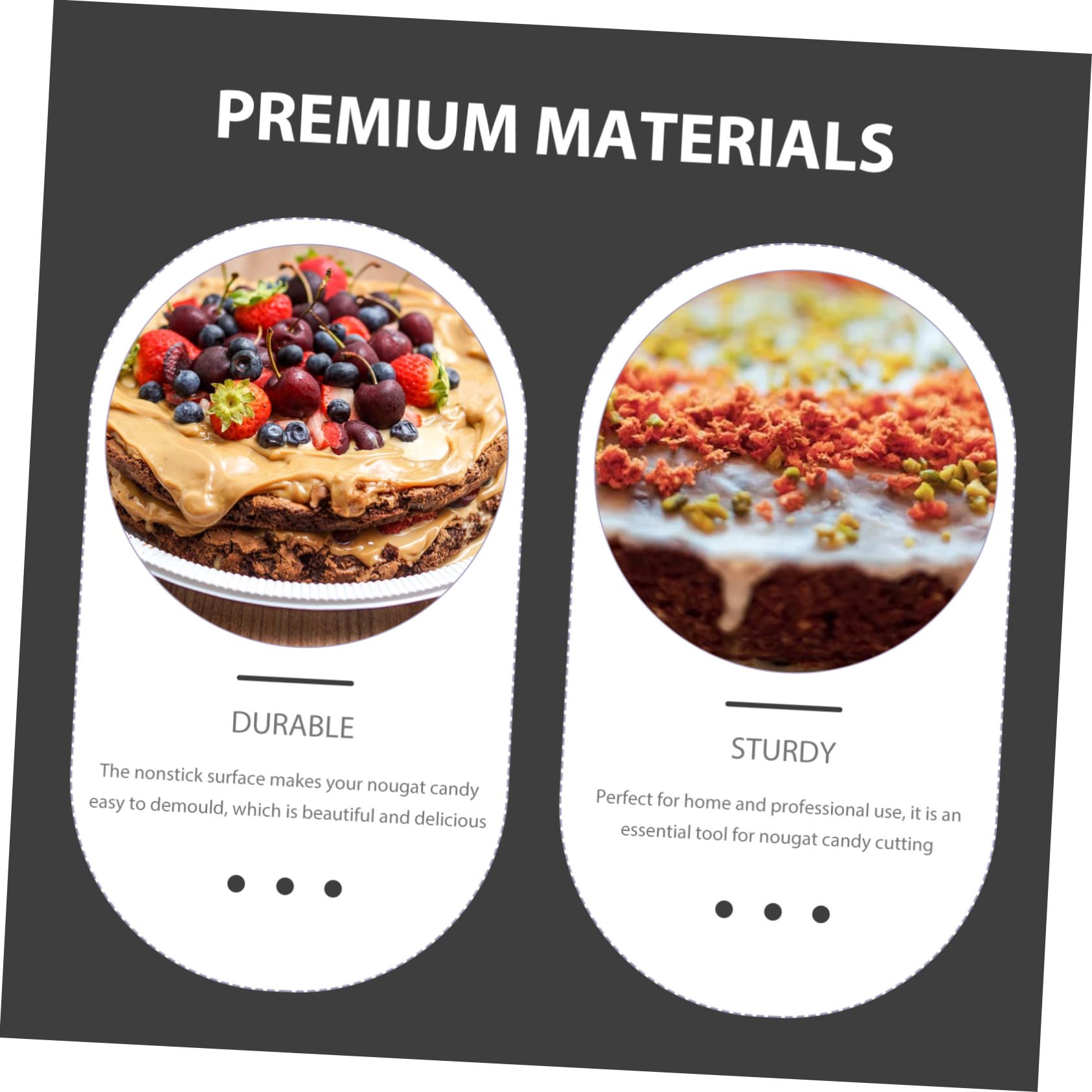Moule à Nougat en Acier Inoxydable, Surface Lisse Antiadhésive