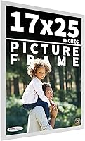 Vista 17 de Poster Palooza Marco de fotos de madera de pino macizo blanco de 18 x 8 Acrílico UV, respaldo de tablero de espuma y accesorios para colgar