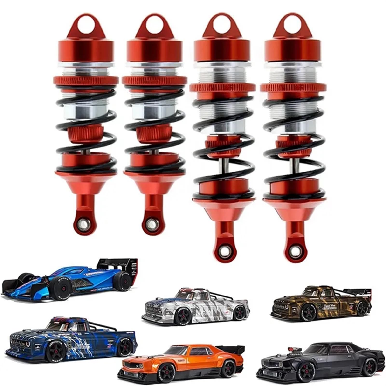 Amortyzator pasuje do Arrma 1/7 wykroczenie 6S BLX Felony 6S BLX nieograniczone rolki RC ulepszenia samochodów części akcesoria (Color : Black)