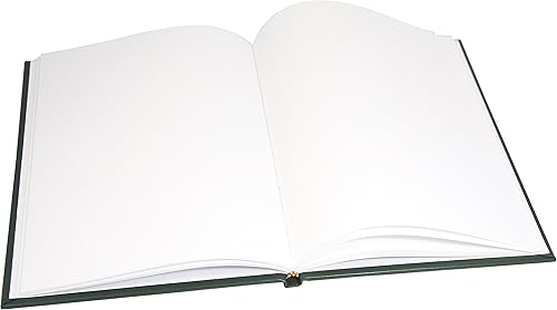 Miniatura 9 de BookFactory - libro en blanco anotador en blanco 96 páginas formato liso en blanco 810pulgadas con tapa dura cosida Smyth