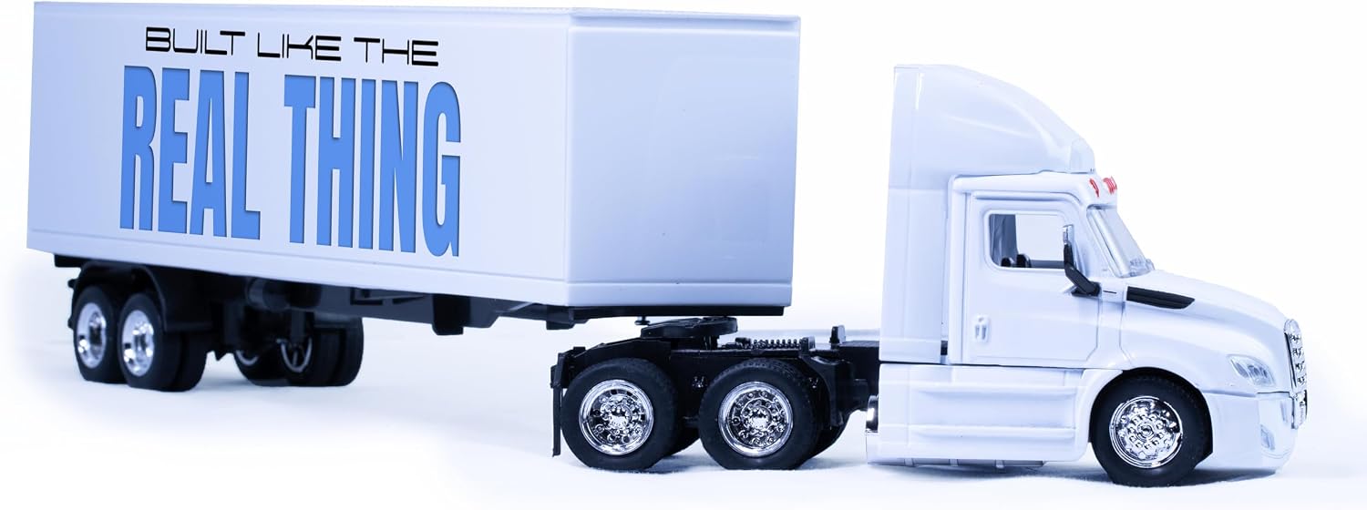 Shop72 Personalized Truck Gift for Truckers, Custom Tractor Trailer Truck Your Logo On Long Hauler Replica - Silver-Freightliner Cascadia