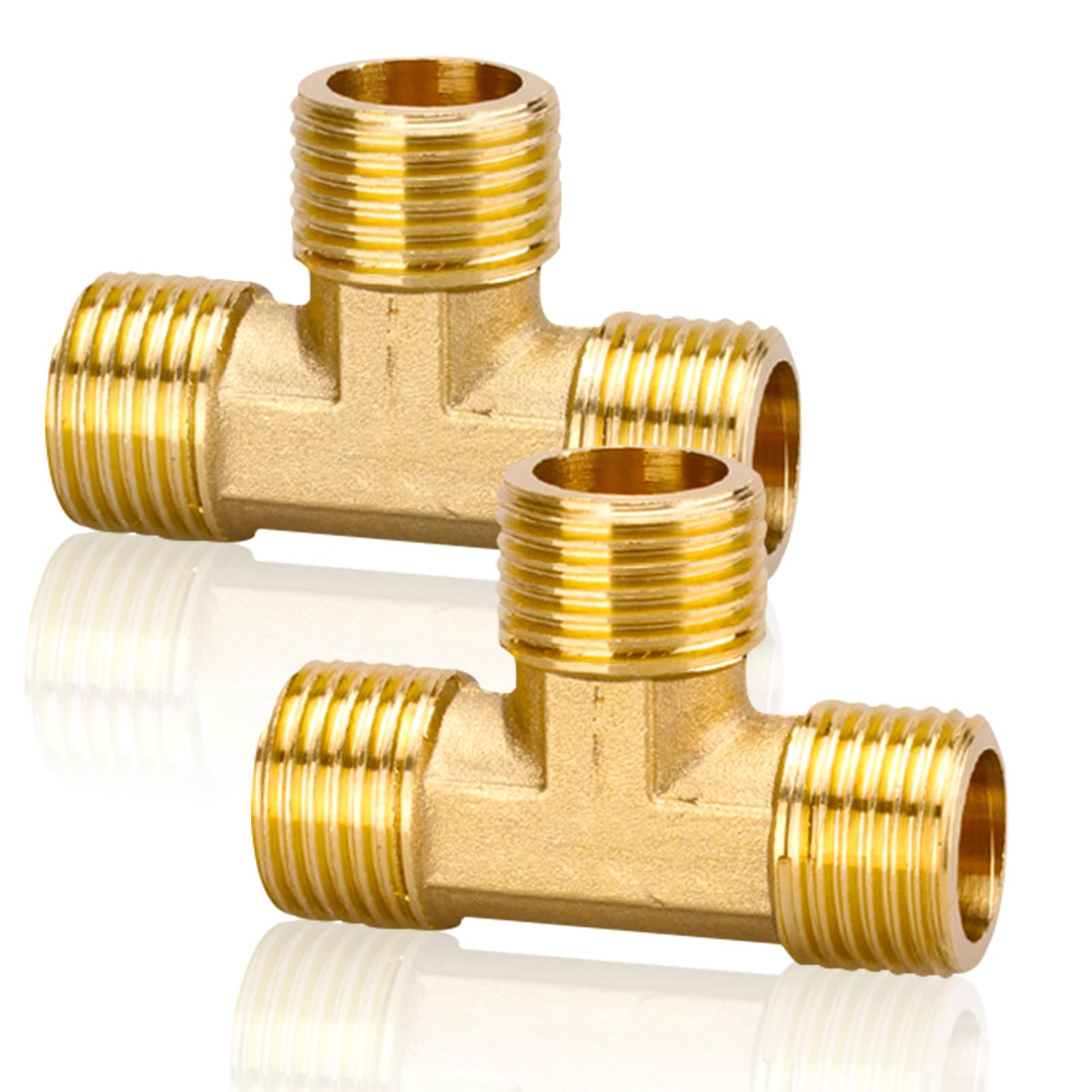 2 Raccordi A L In Ottone 8 Mm – Connettori Angolari A 90° Per Tubi, 2 Vie, Per Aria, Acqua, Carburante E Olio, Filettatura Precisa E Anticorrosione