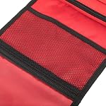 First Aid Bag Tote Empty Small First Aid Kit Bag Outdoor Travel Rescue Pouch First Responder Medicine Bag Pocket Container for Car Home Office Sport Outdoors (Red Foldable)