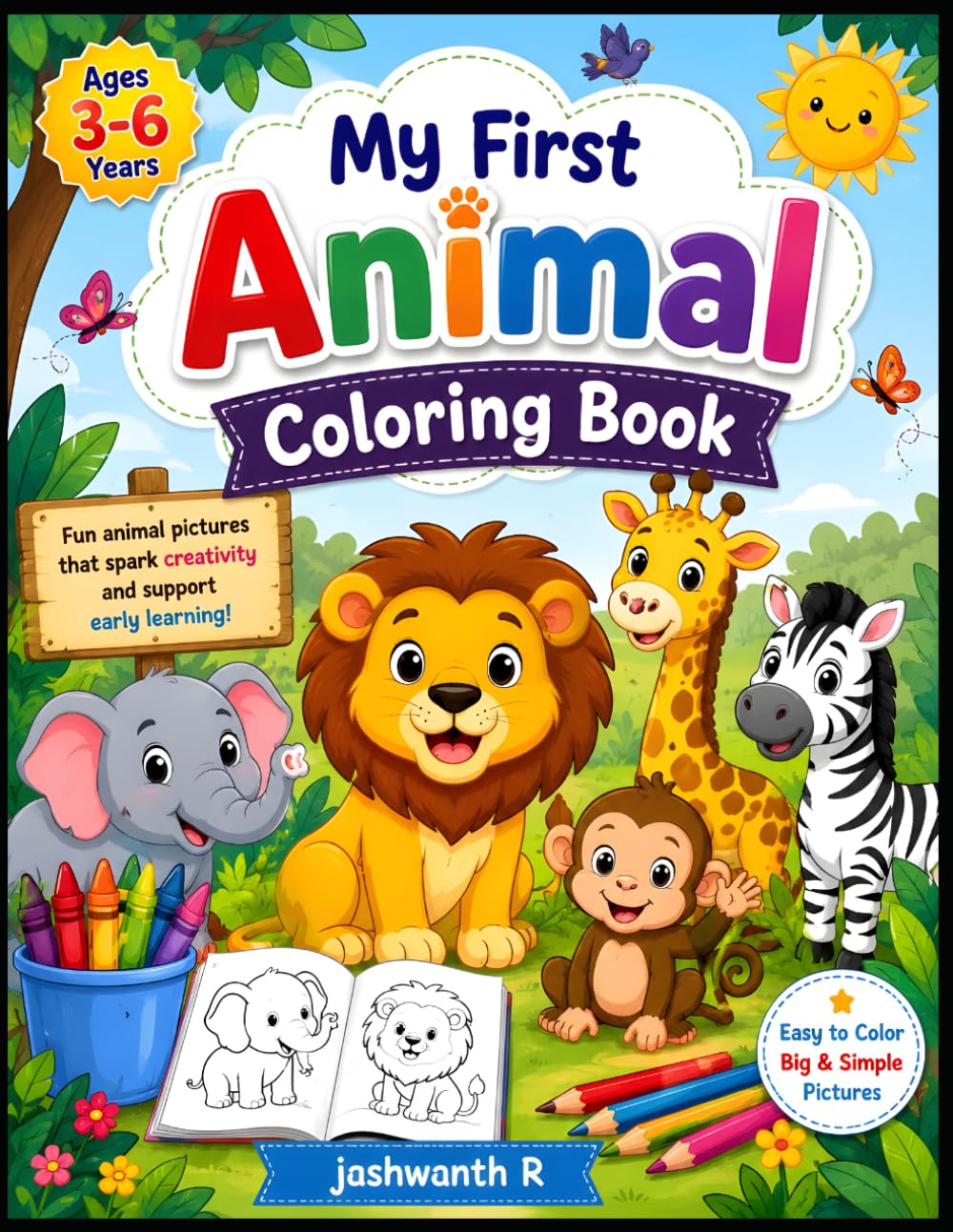 My First Animal Coloring Book: animal coloring book