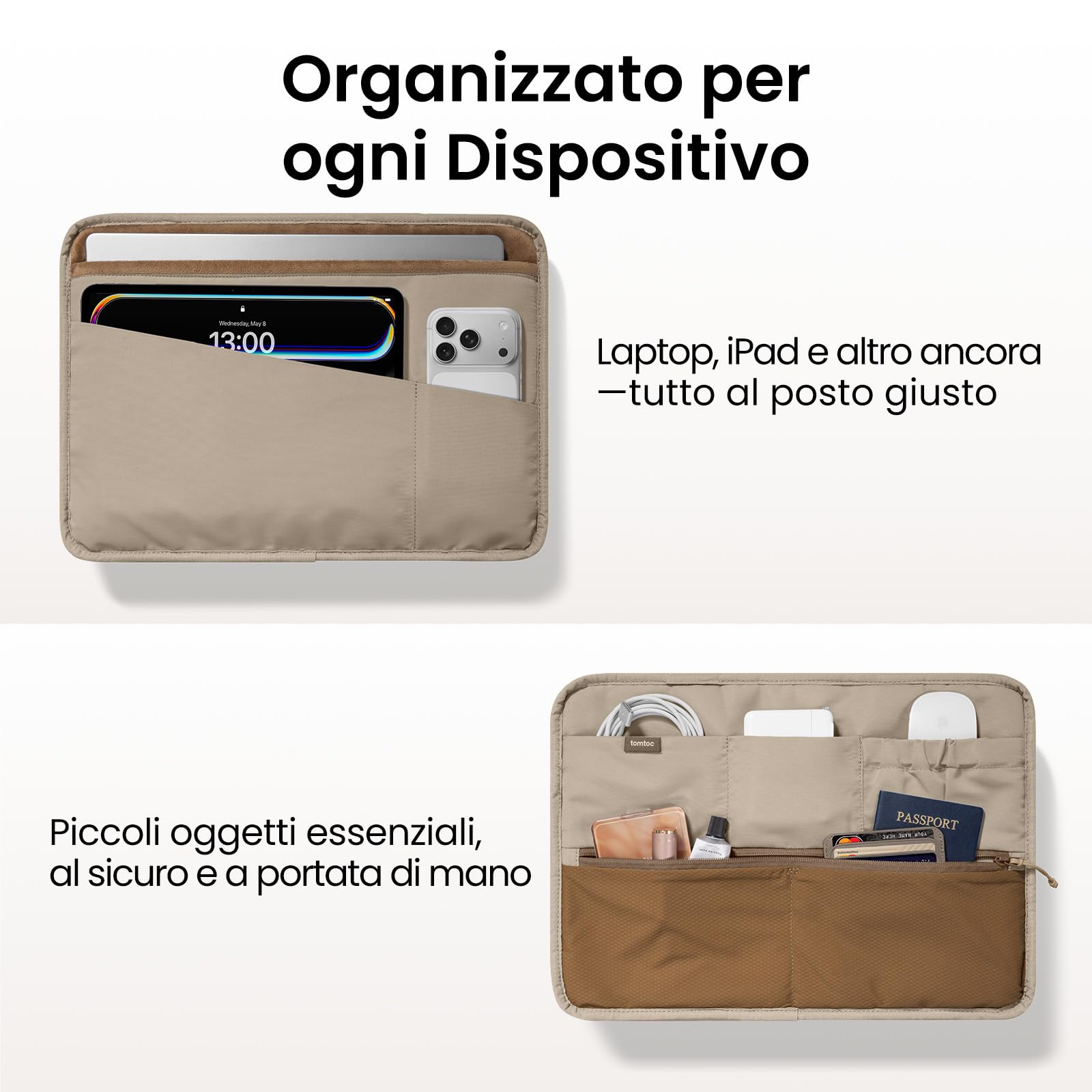 tomtoc 16 Pollici Borsa per Laptop da Donna, Custodia Leggera per 16 Pollici MacBook Pro e altri 15/16 Pollici Laptop, Borsa da Lavoro e da Viaggio con Spazio di Archiviazione ben Organizzato