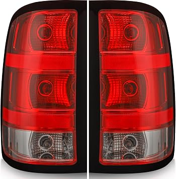 Tail Light Assembly Compatible with 2007-2013 GMC Sierra 1500 2500HD 3500HD Factory Style Pickup Truck Taillight Rear Brake Lamps OE Replacement, Driver Side