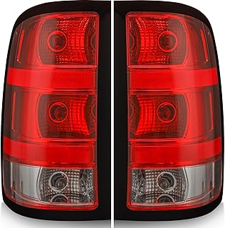 Tektend Tail Light Assembly Compatible with 2007-2013 GMC Sierra 1500 2500HD 3500HD Factory Style Pickup Truck Taillight Rear Brake Lamps OE Replacement, Passenger and Driver Side