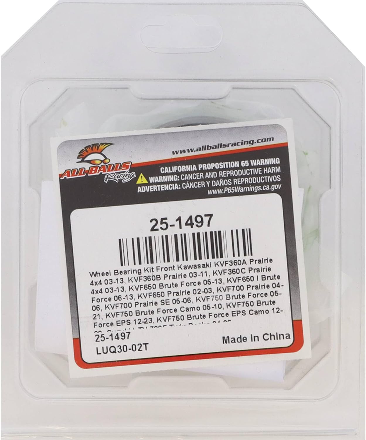 All Balls Racing 25-1497 Wheel Bearing Seal Kit Compatible with/Replacement for Kawasaki Suzuki
