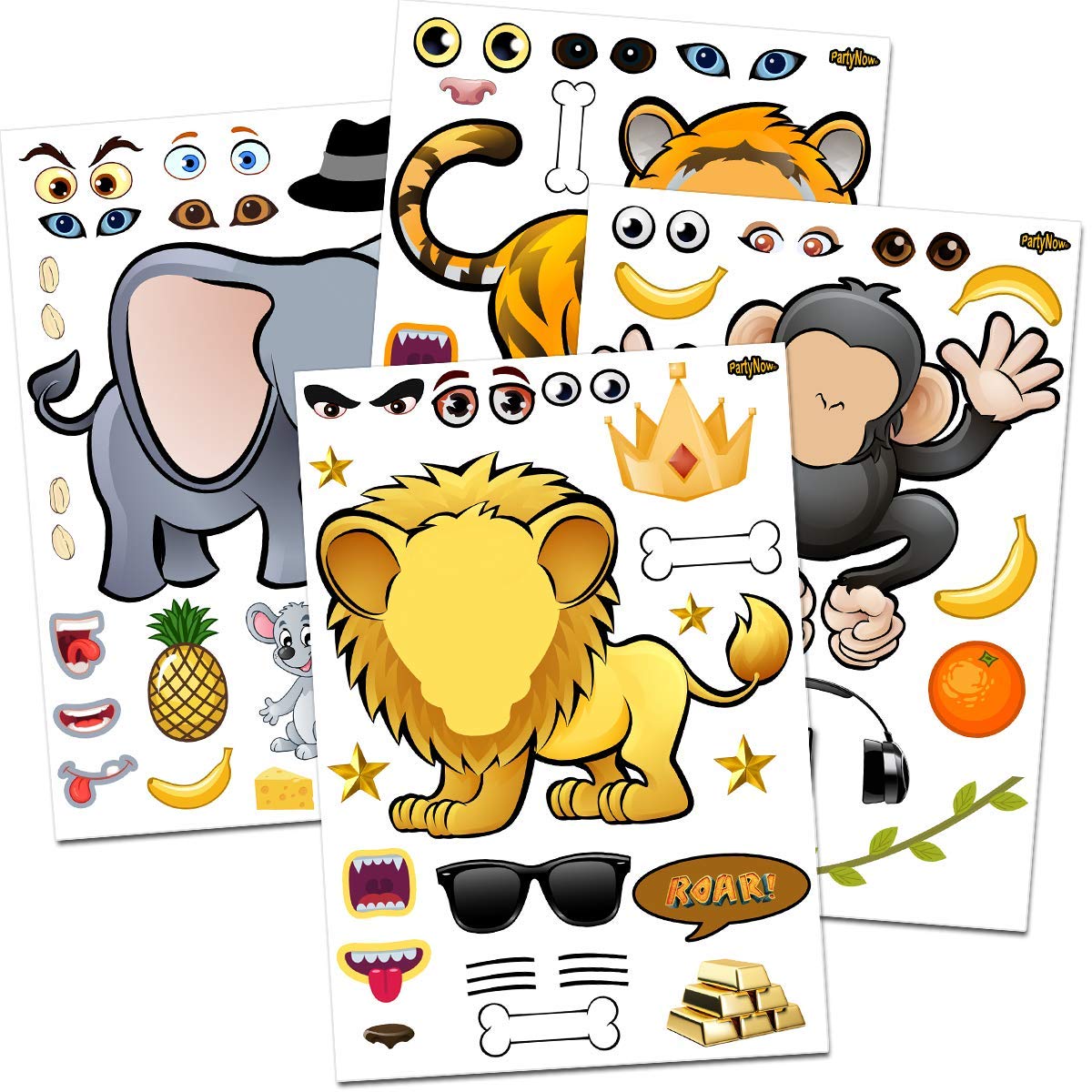 24 MakeAZoo Animal Sticker Sheets Great Zoo And Safari Theme