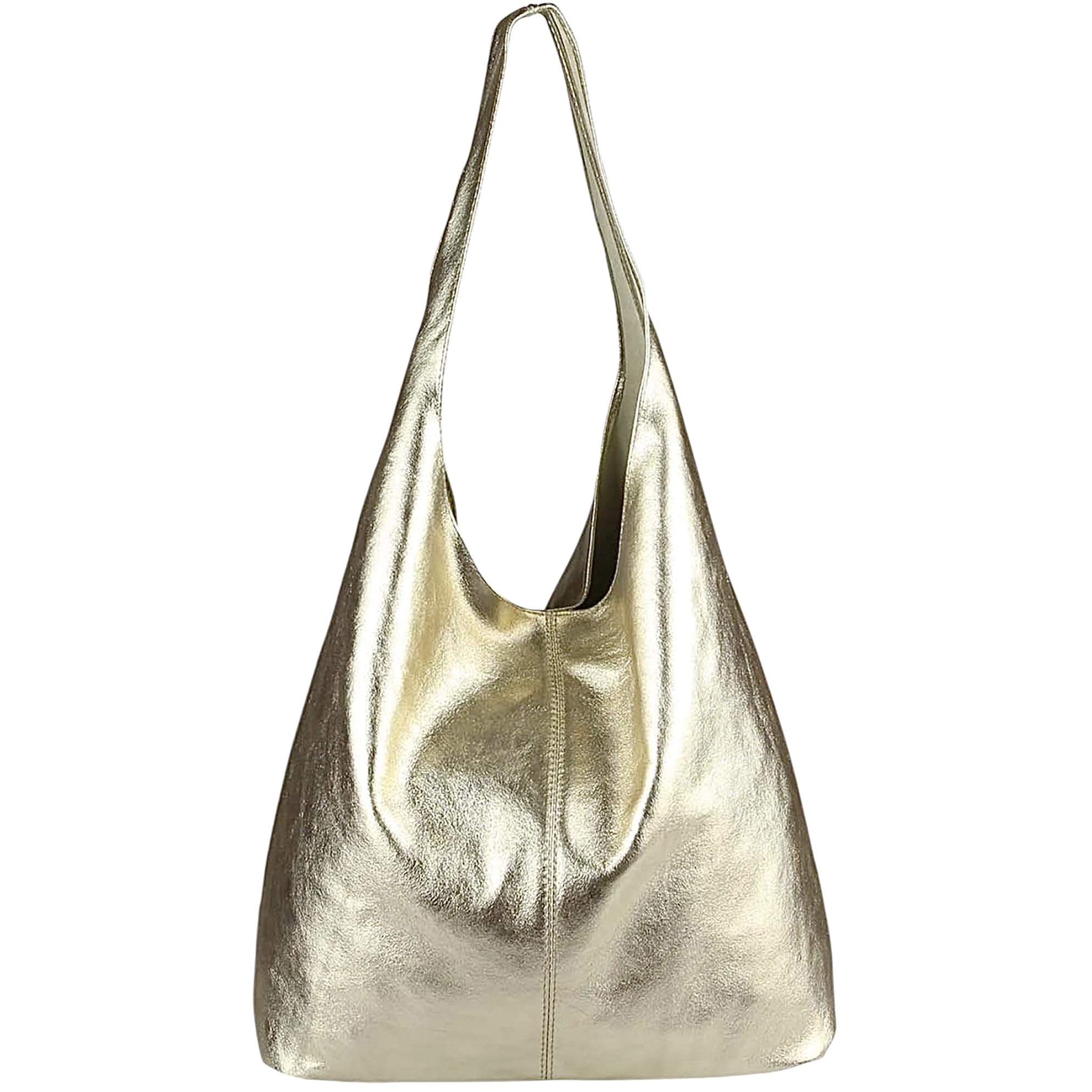 Bolso bandolera para mujer de ante laminado 34x17x59 cm