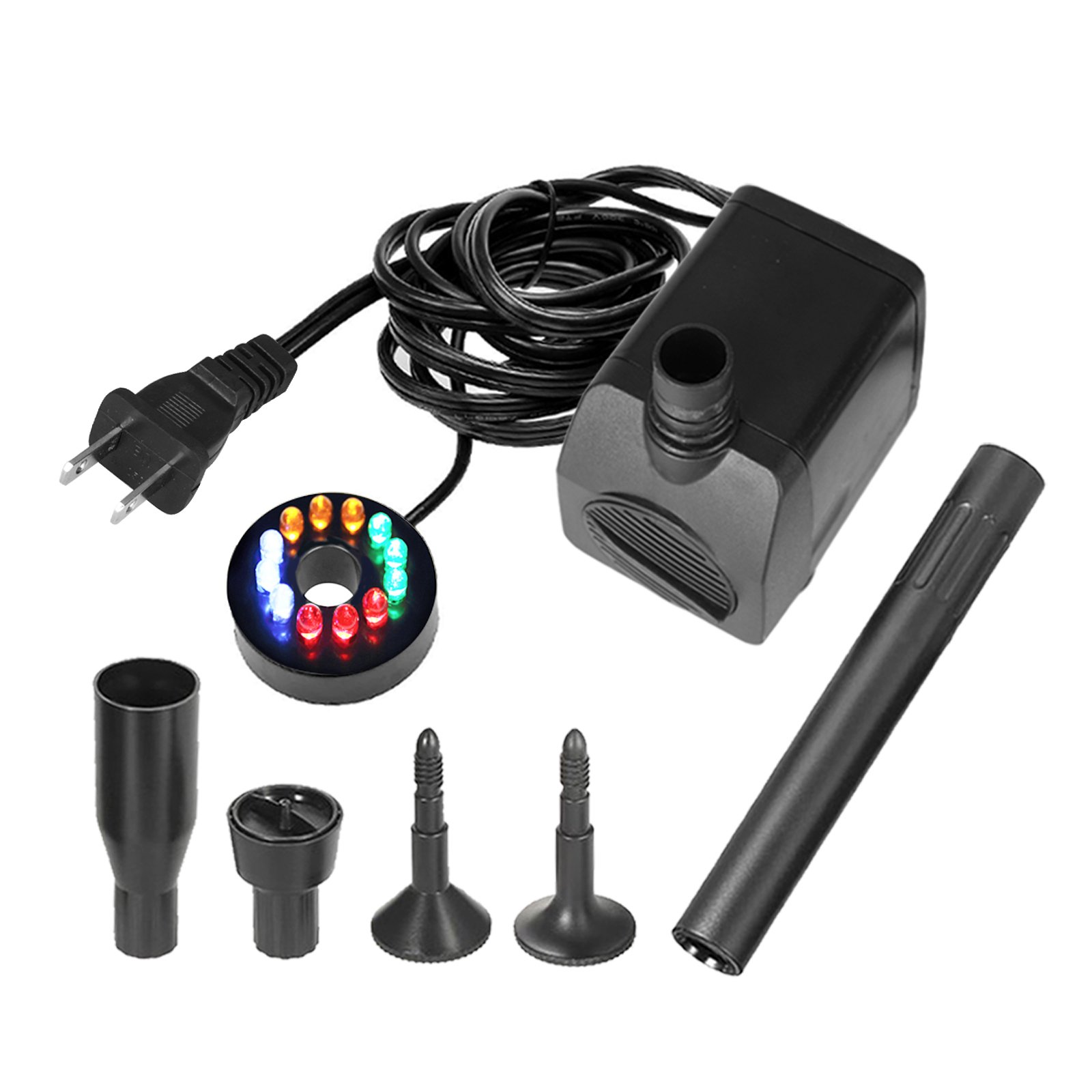 Buy Water Fountain Pump 140GPH with 3 Sprinkler Heads Outdoor