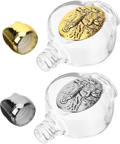 VOSAREA 2 botellas de agua bendita de vidrio Jesús en botella, botella vacía de aceite esencial, botella de perfume, contenedor de agua católica