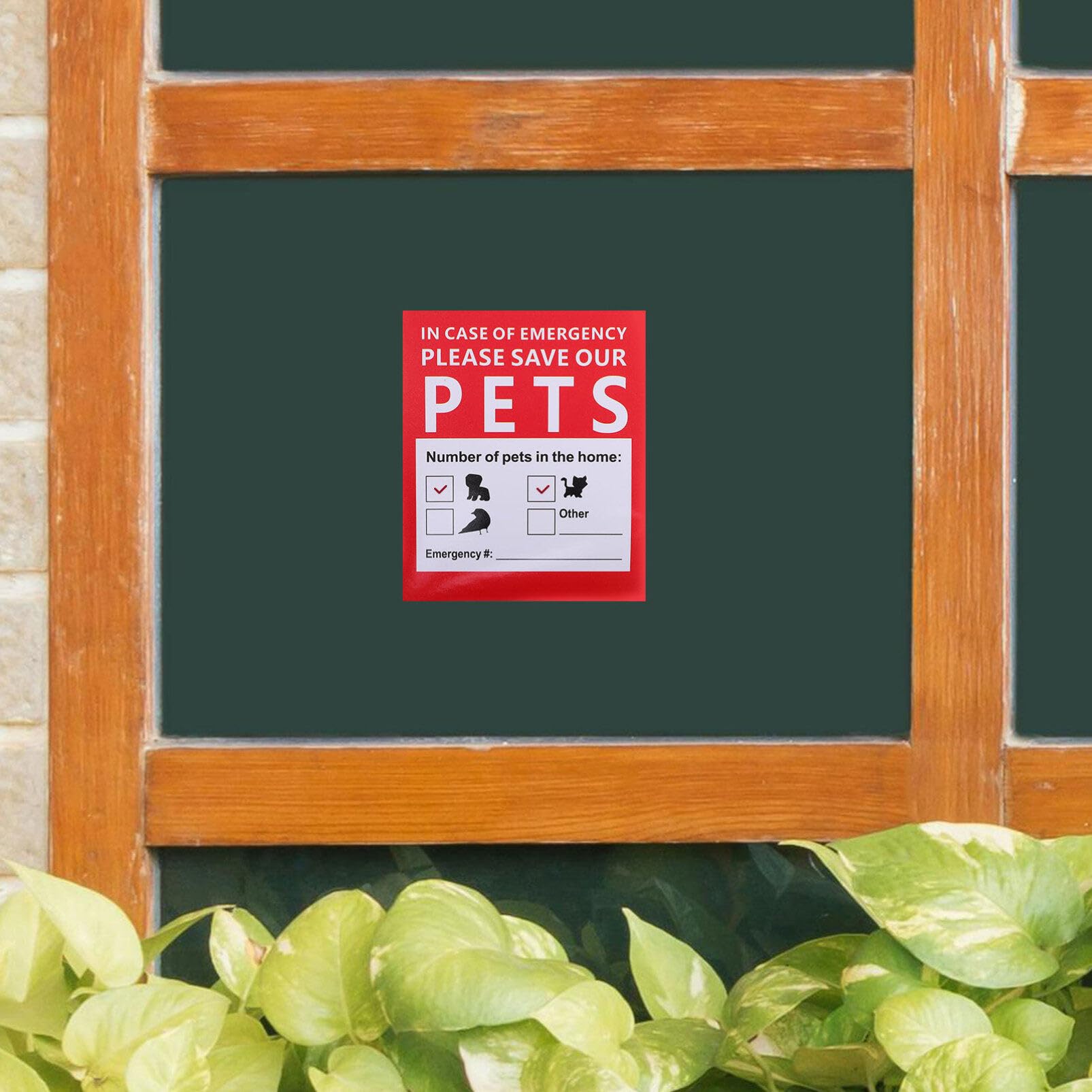 Operitacx 10 Sheets Emergency Alert Pet Finder Stickers Pets Inside Fire Rescue Stickers Save Our Pets Finder Emergency Pets Rescue Sign Decals - Image 4