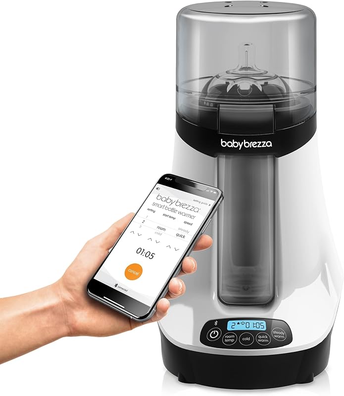Smart Baby Bottle Warmer, Breastmilk Warmer + Defroster | Different Temperatures for Breastmilk + Formula - Universal Fit for All Bottles + Milk Bags, Control via Free App