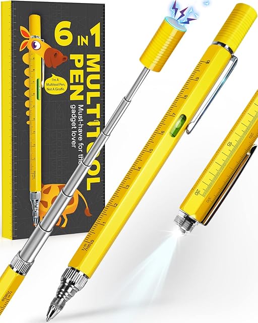 Stocking Fillers for Men Dad Gifts - Christmas Presents for Men Dad Who Have Everything DIY Multi Tool Pen Magnet Pickup & Telescopic Torch Mens Xmas Small Gifts Novelty Secret Santa Birthday Gifts