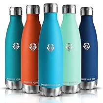 Grsta Borraccia Termica, Borraccia 500ML, Borraccia Acciaio Inox Senza BPA, Bottiglia Termica Senza Perdite, per Scuola, Sport, Campeggio, Yoga