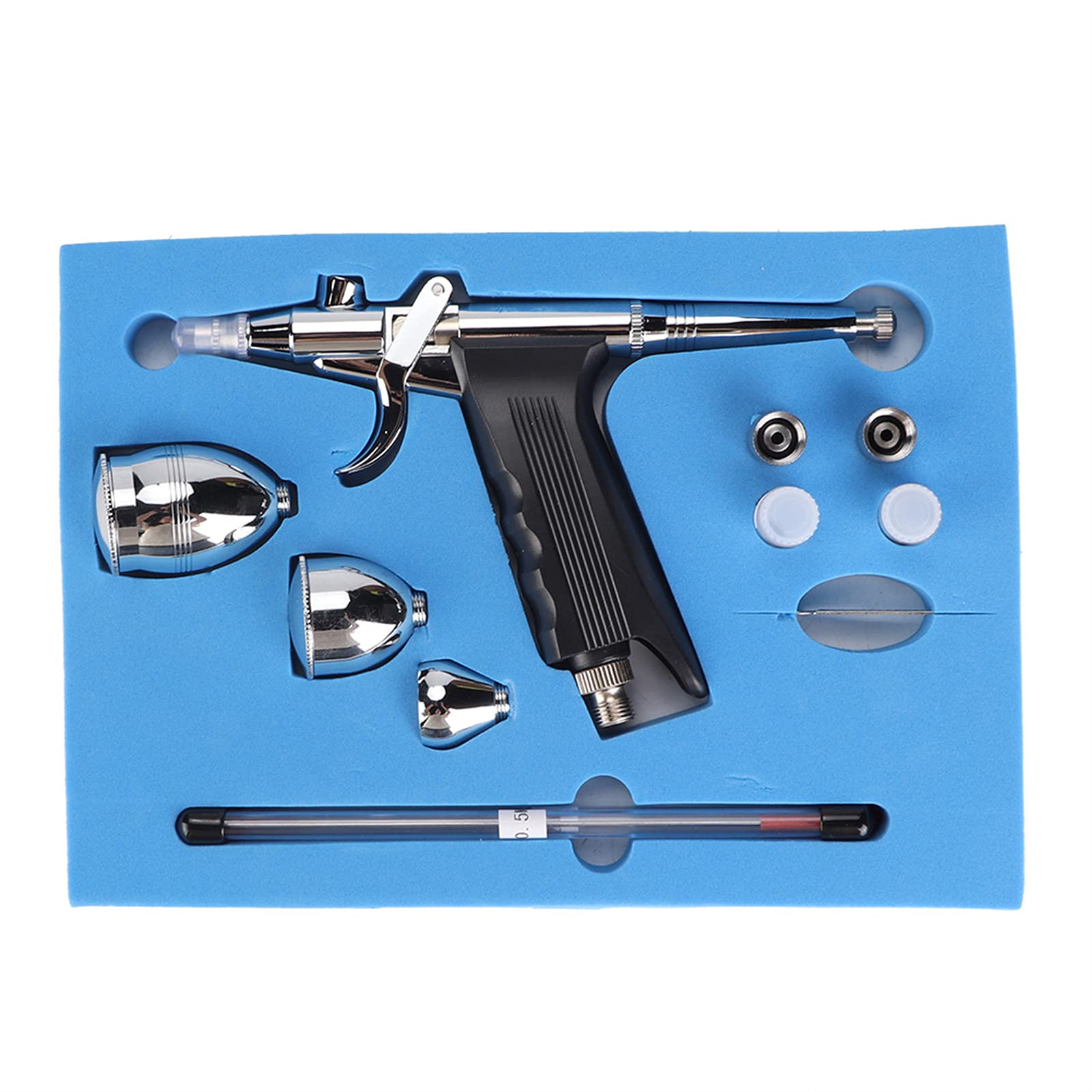 Kit di aerografo con compressore d'aria, pistola a spazzola ad aria doppia, set di pistole aerografate, strumenti di spruzzatore artistico della vernice per torta artigianale per