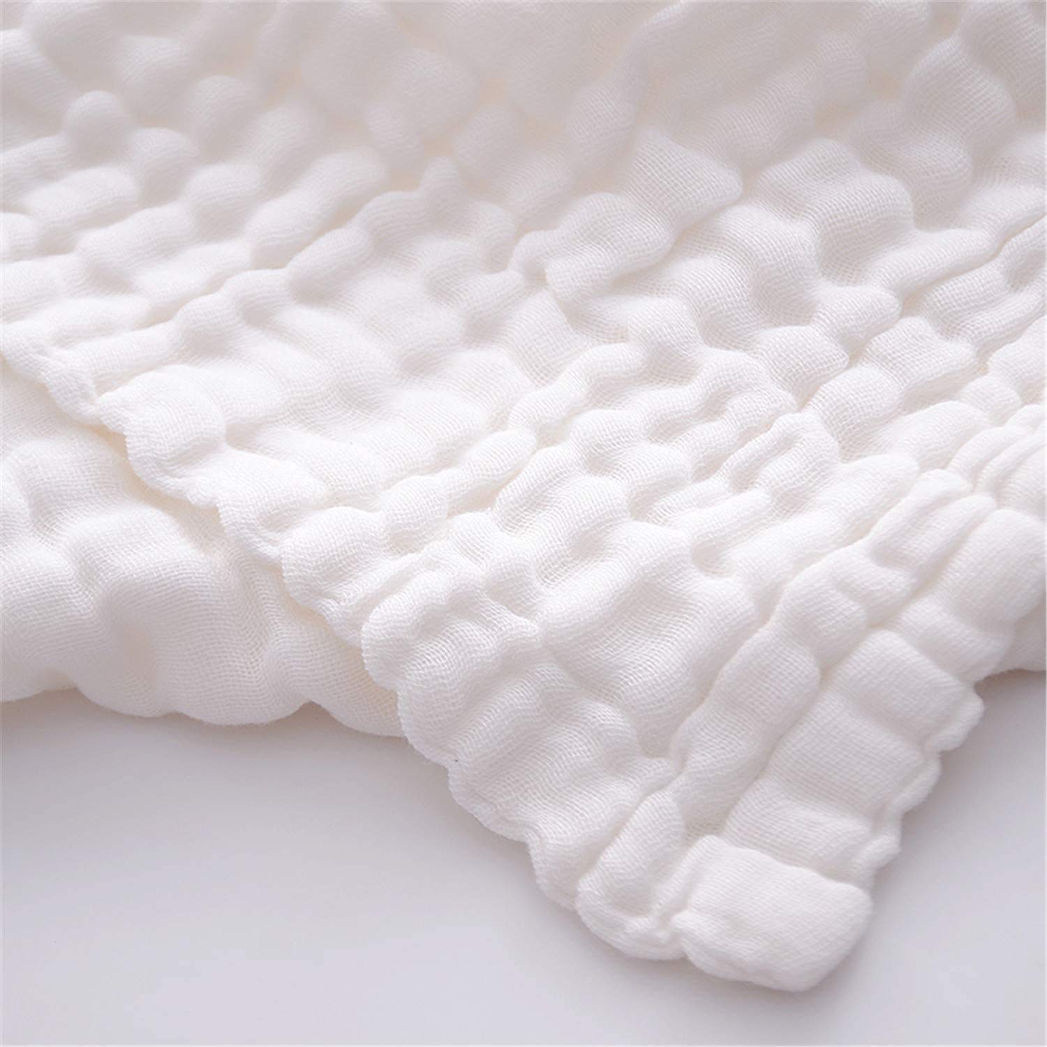 Asciugamani da bagno in mussola per bambini, ultra morbidi e assorbenti, asciugamano in mussola per bambini, 6 strati in cotone naturale, adatto per ragazze 101,6 x 101,6 cm (bianco, rosa e grigio)