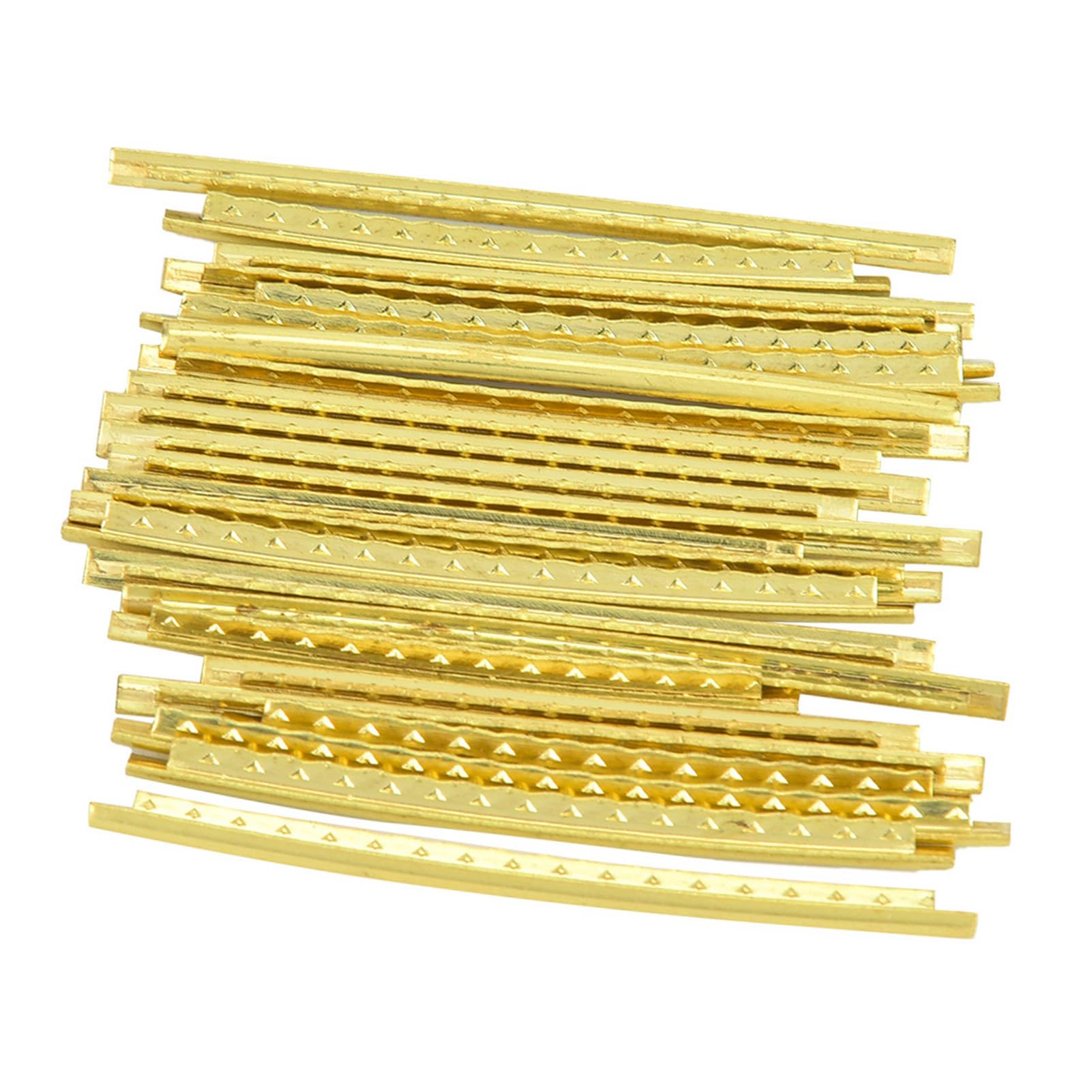 Generic E-Gitarren-Bunddraht-Set, 24-teilig, Hochwertiges Messingmaterial, Langlebiger Bunddraht-Ersatz für E-Gitarre und Bass