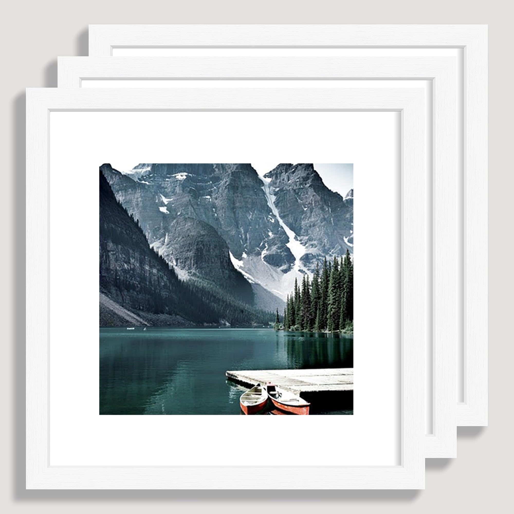 Amazon.com - Hongkee 11x11 White Picture Frame set of 3, Made of 