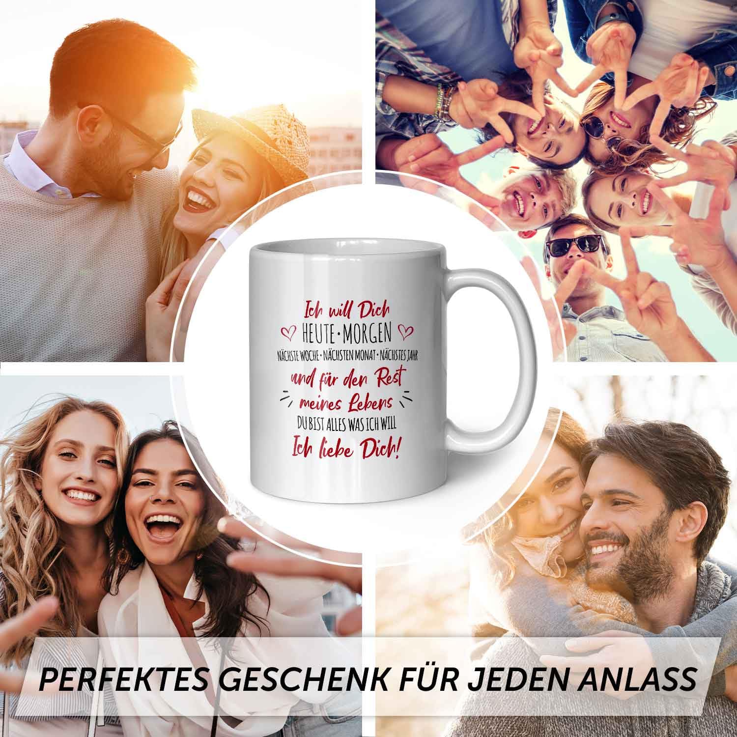 Tasse à Café, Tasse Avec Inscription En Allemand « Ich Liebe Dich Jeden