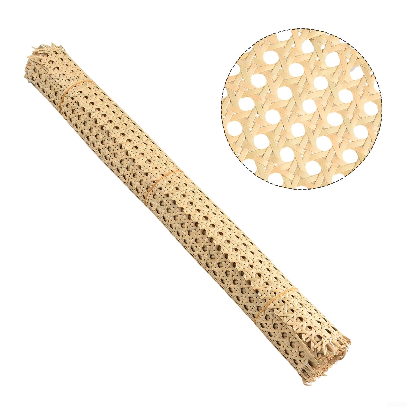 DAZZLEEX Correa de mimbre de malla de ratán para sillas, para una solución duradera y elegante de reparación de muebles, 50 cm x 2 m