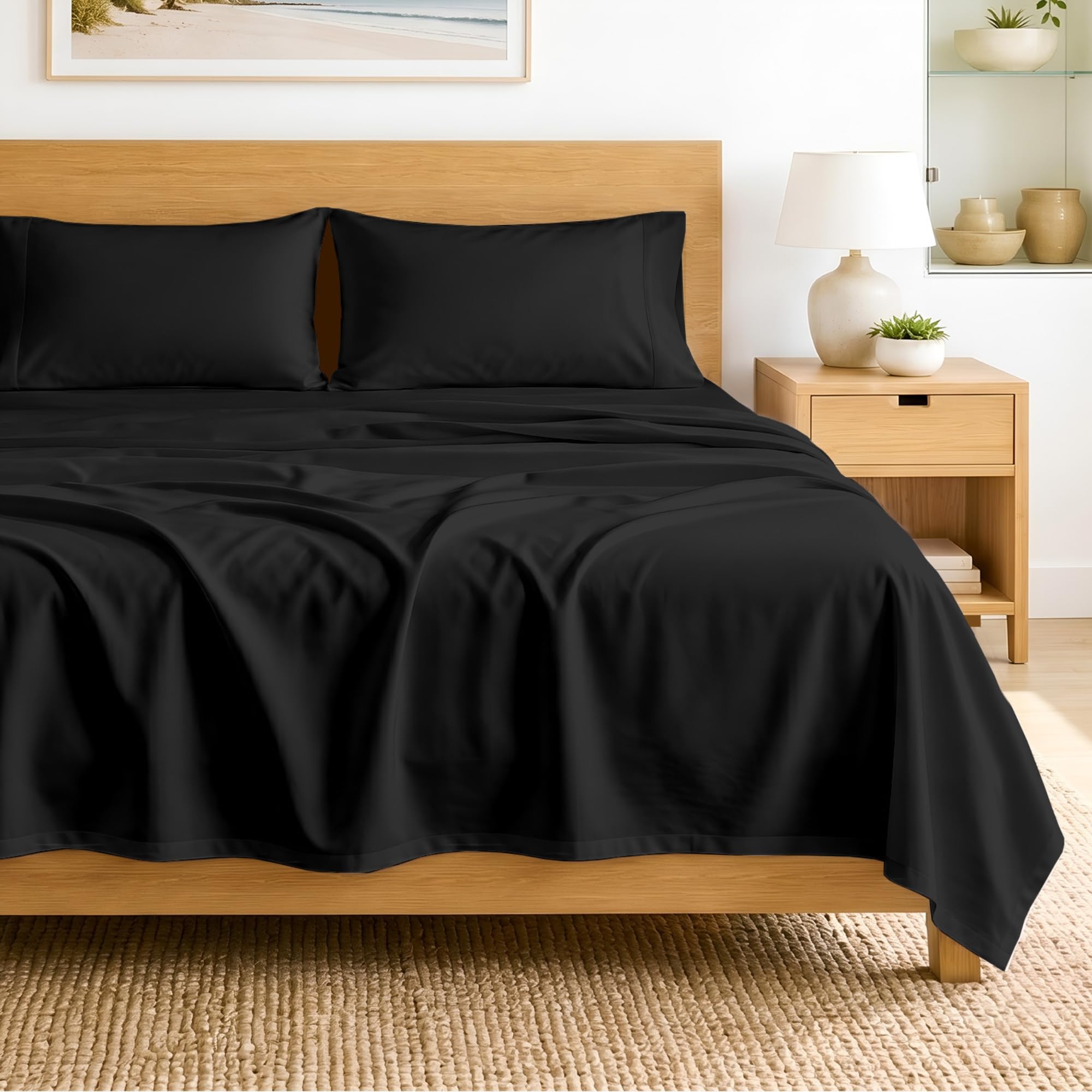 SGI Bedding 100% Egyptian Cotton Sheets Queen Size