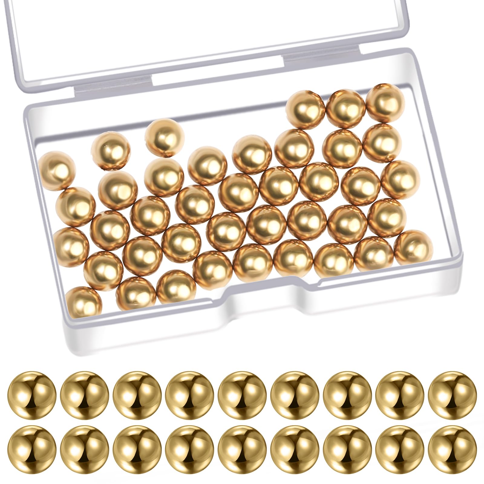 16 pcs 1/2” Precision Solid Brass Bearing Balls, Brass Balls -9 16 pcs 1/2” Precision Solid Brass Bearing Balls, Brass Balls -9