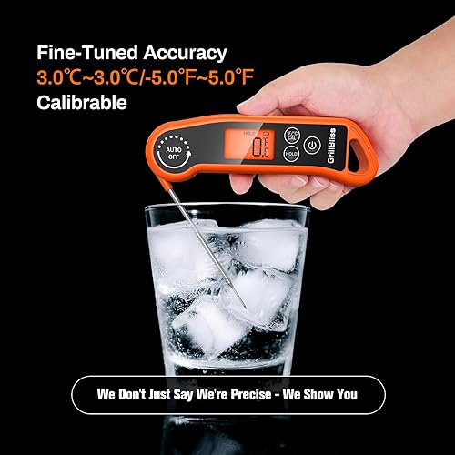 Miniatura 4 de Termómetro de carne de lectura instantánea, termómetro digital de carne con lectura rápida de 0.5 segundos, termómetro de cocina impermeable IPX5
