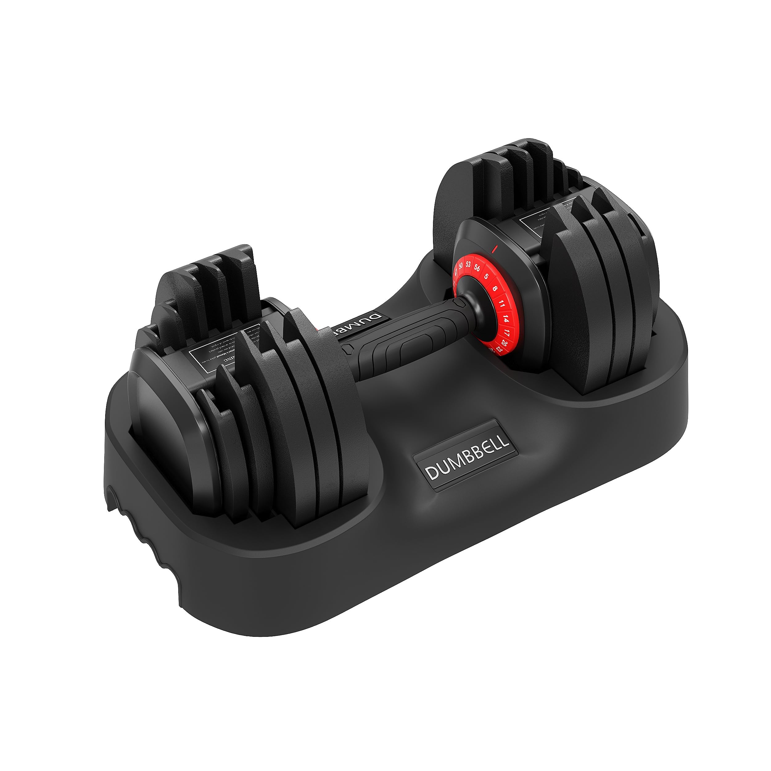 Adjustable Dumbbell, 25 kg Dumbbell Set, Quick Adjustable Free Dumbbell Set with Non-Slip Handle for Men and Women, Space-Saving Home Fitness Device for Comprehensive Full Body Strength Training
