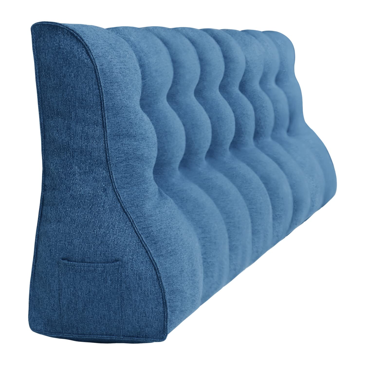 Rückenlehne Kissen Hohen Rückenlehne Kissen Großen Dreieckigen Kissen Hohen Rückenlehne für Bett Perfekt AlsKissen Zum Fernsehen und Lesen Gibt Es in Vielen Größen Blau 200 cm