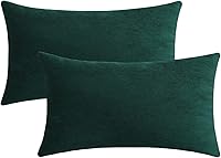 Vista 33 de Jeneoo - Fundas de almohada decorativas rojas brillantes de chenilla suave, fundas de cojín cómodas y sólidas para sofá de sala de estar