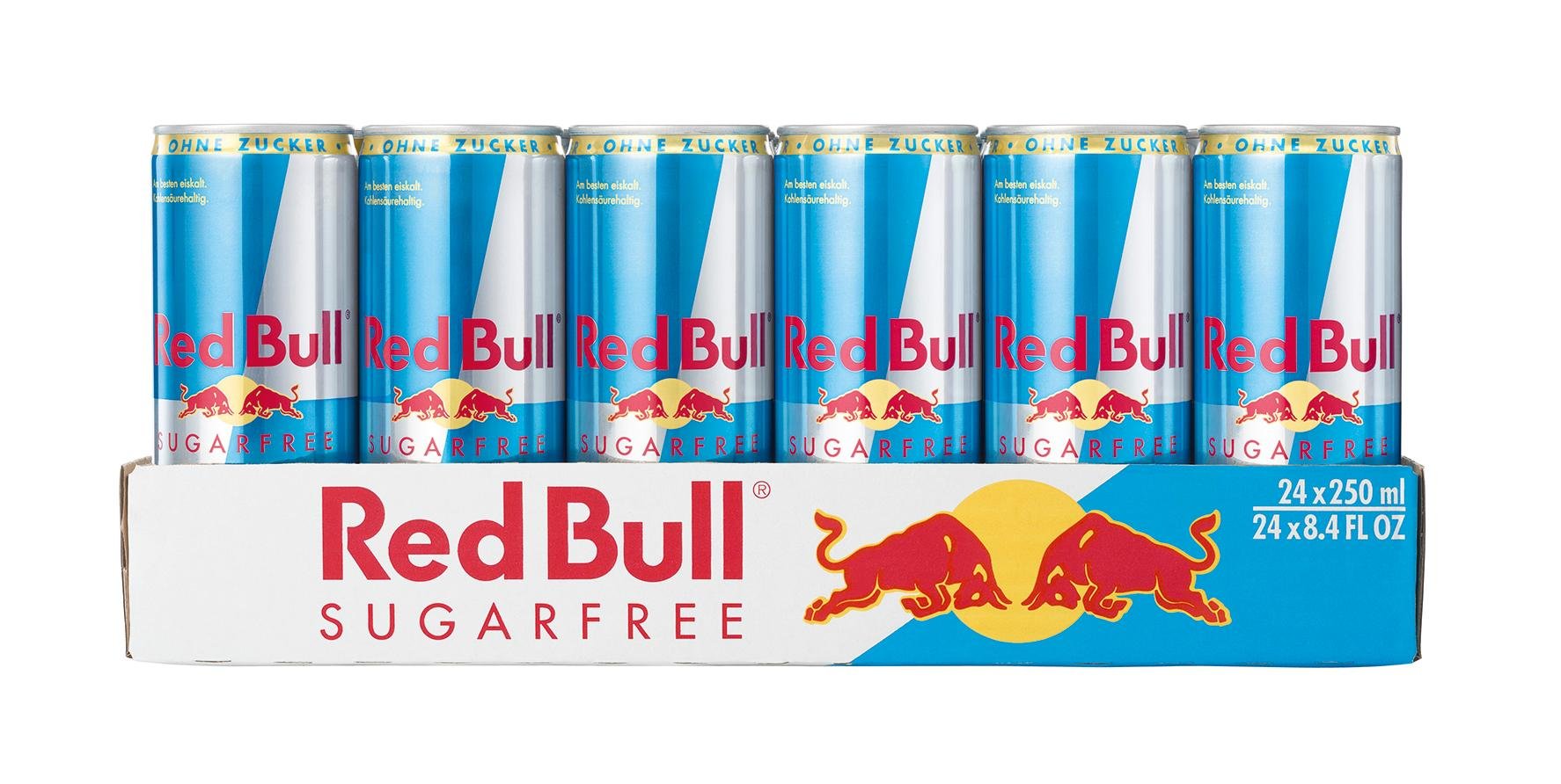Red Bull Sugarfree Energy Drink, 24er Pack, Einweg (24 x 250 ml Dosen)
