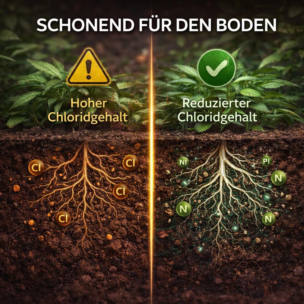 GiDeli Rosendünger 25 kg - Granulat für Rosenbeete und Zierhecken | ergiebiger Vorrat für Dauerbedarf, viel Kalium für Trockenheit und Frost, wenig Chlorid schont die Wurzeln