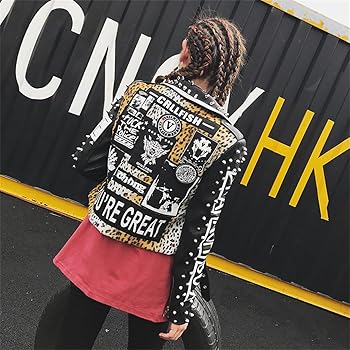 Alloaone Autumn Rivet Leather Motorcycle Jacket For Women