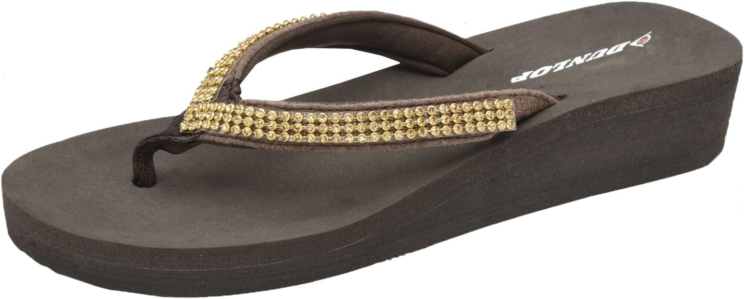 Dunlop Womens Diamante Strap Low Wedge Sandals
