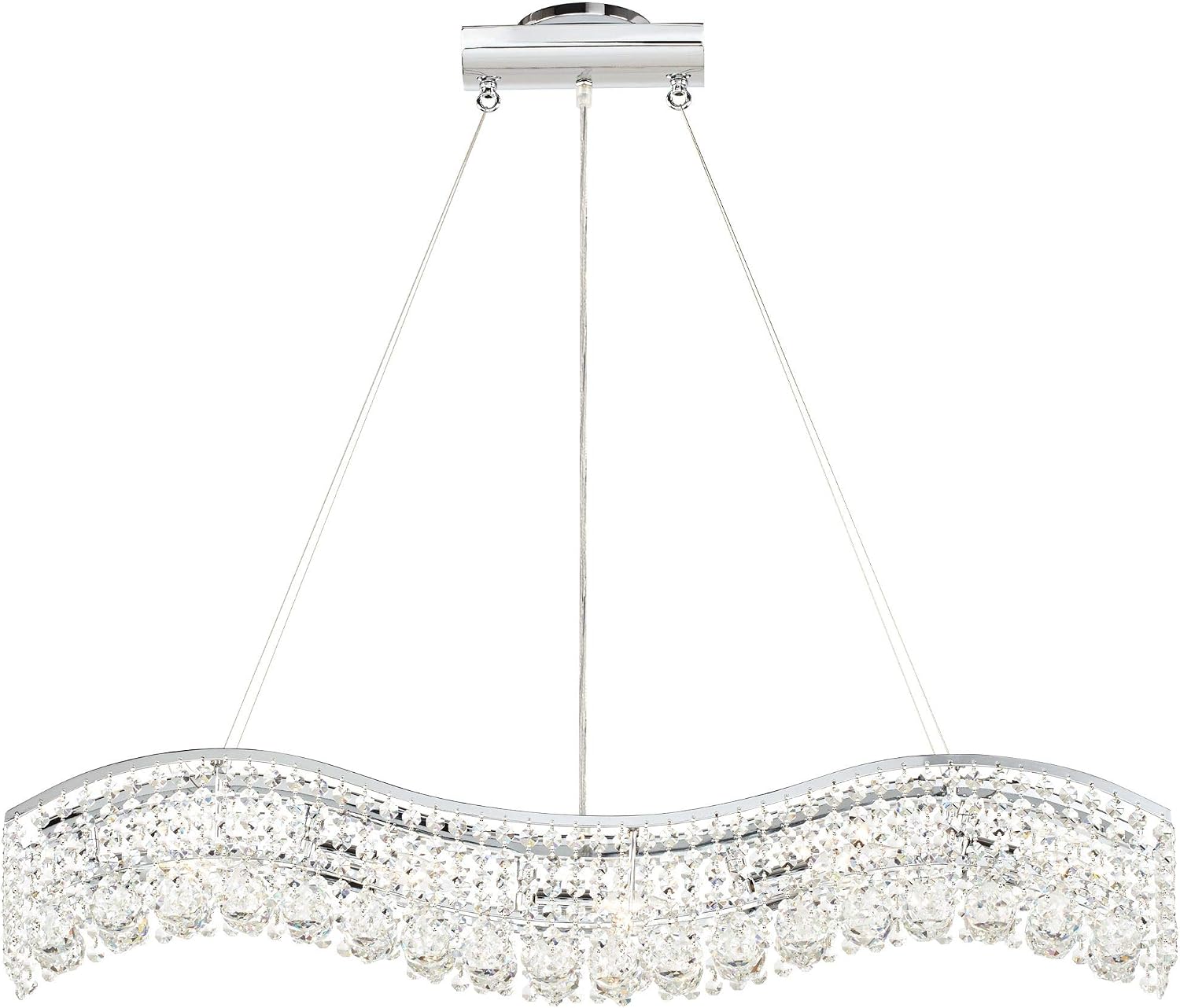 James R. Moder Crystal Wave 36" Contemporary Chandelier