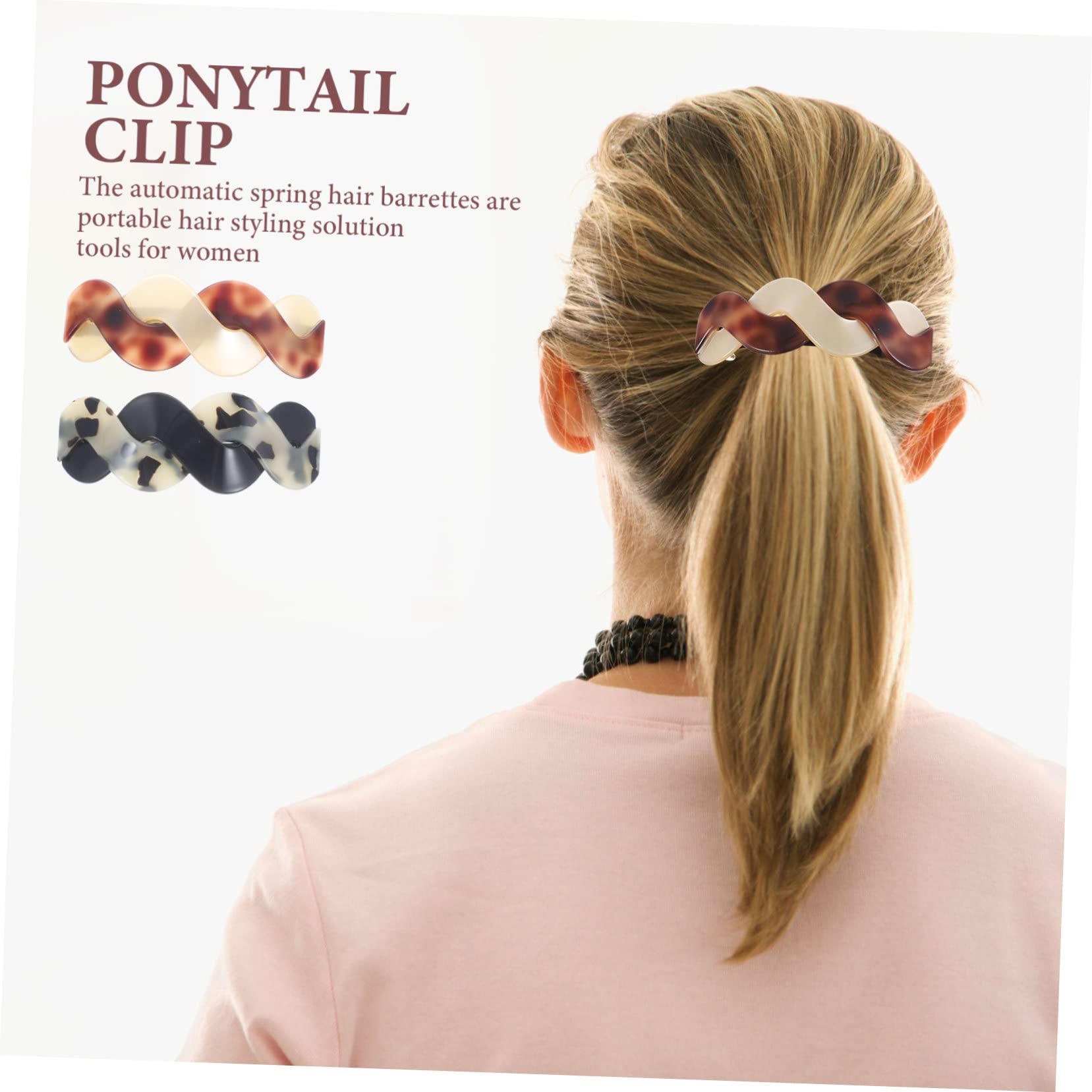 MAGICLULU 5 Sets Haarspangenclips Für Frauen Pferdeschwanzhalter-clips Dekorative Haarspangen Pferdeschwanz Zum Stylen 2 Stück * 5